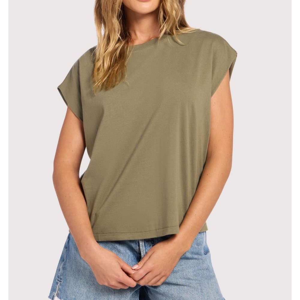 Nuuds Olive Green Soft Cotton Muscle Tee